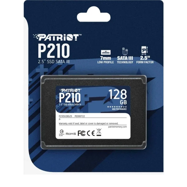 حافظه SSD Patriot اینترنال پاتریوت P210 ظرفیت 128 گیگابایت پدیده پی سی padidehpc.com