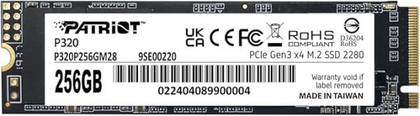 حافظه SSD M2 Patriot اینترنال پاتریوت P320 ظرفیت 256 گیگابایت پدیده پی سی padidehpc.com