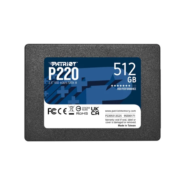 حافظه SSD Patriot اینترنال پاتریوت P220 ظرفیت 512 گیگابایت پدیده پی سی padidehpc.com