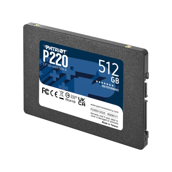 حافظه SSD Patriot اینترنال پاتریوت P220 ظرفیت 512 گیگابایت پدیده پی سی padidehpc.com