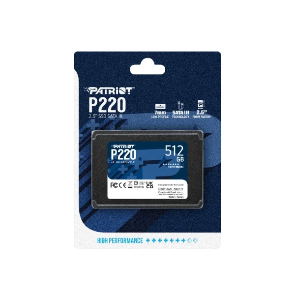 حافظه SSD Patriot اینترنال پاتریوت P220 ظرفیت 512 گیگابایت پدیده پی سی padidehpc.com